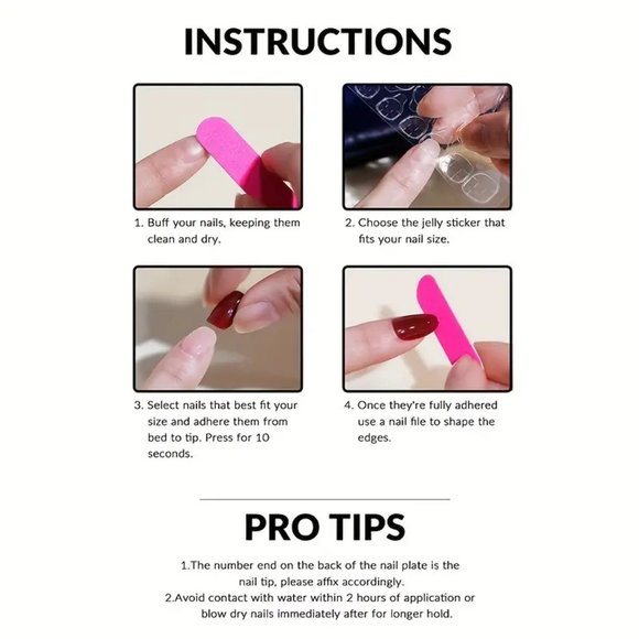 24pcs Long Ballet Fake Nails Matte Pink Purple Flame Fashion False Nails - Picture 5 of 5